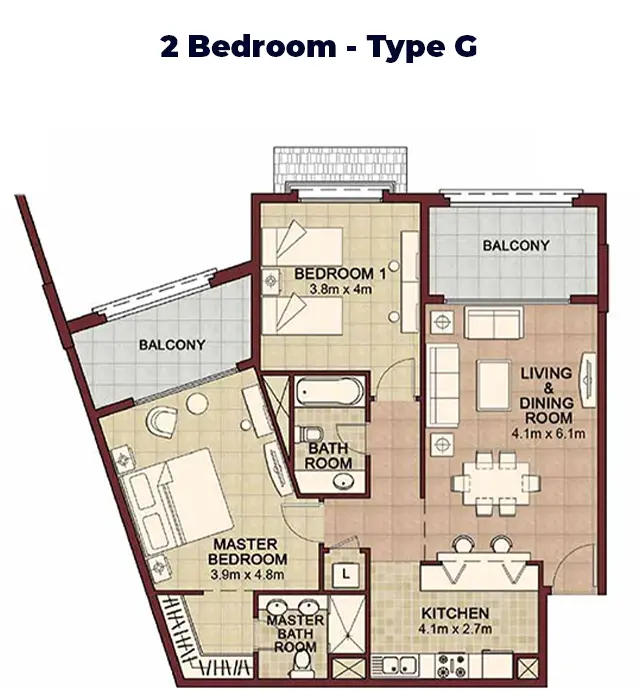 2 BR - Type G